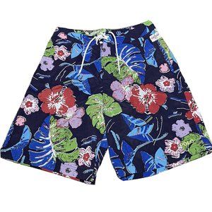 NEW Vintage 90s Polo Sport Ralph Lauren Swim Trunks 36 Floral Print Board Shorts